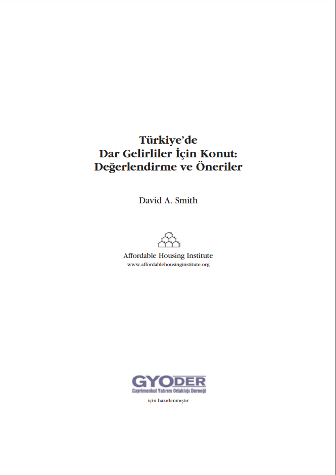  Türkiye'de Dar Gelirliler için Konut: Değerlendirme ve Öneriler 