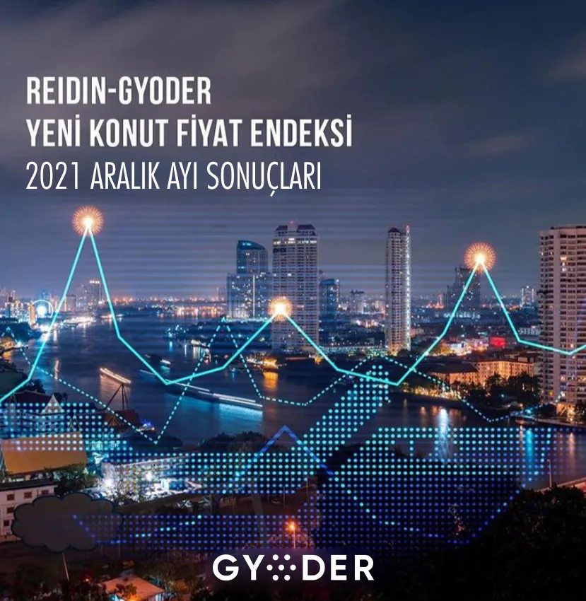  REIDIN-GYODER Yeni Konut Fiyat Endeksi'nin Aralık 2021 Raporu'nu açıkladı. 