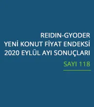  GYODER, Yeni Konut Fiyat Endeksi'nin Eylül 2020 Raporu'nu açıkladı. 