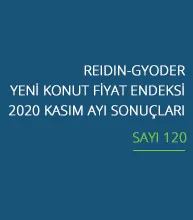  GYODER, Yeni Konut Fiyat Endeksi'nin Kasım 2020 Raporu'nu açıkladı. 