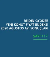  GYODER, Yeni Konut Fiyat Endeksi'nin Ağustos 2020 Raporu'nu açıkladı. 