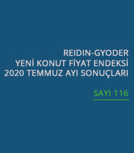  GYODER, Yeni Konut Fiyat Endeksi'nin Temmuz 2020 Raporu'nu açıkladı. 